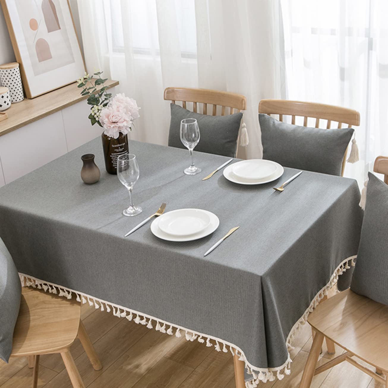 テーブルクロス 85x85cm 北欧 テーブルマット綿麻 ins風 ピクニッy Amazon｜PIRNSDG テーブルクロス 北欧INS すべりどめ 85*85 リネン混